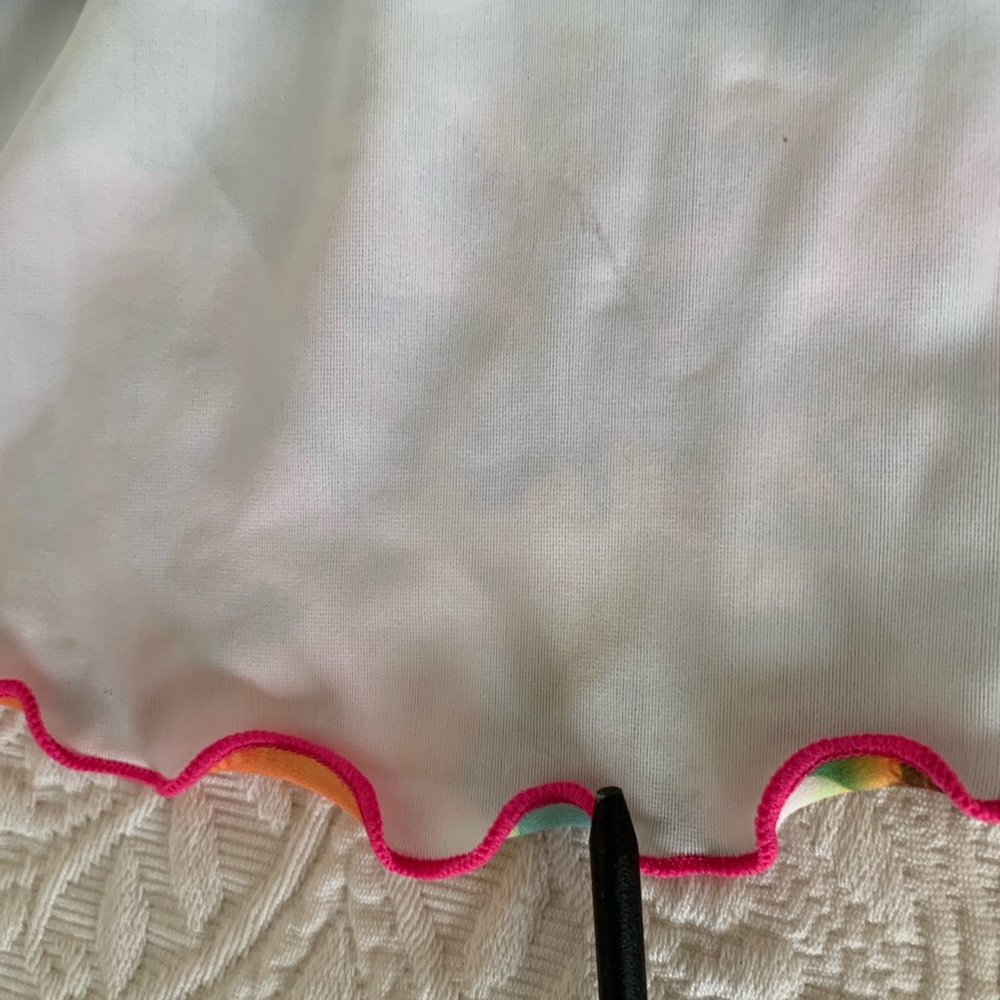 OP Halter Bikini Top Juniors Size M (7-9) Ruffled Removable Pads Tassel Tie - Picture 13 of 14